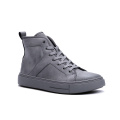 High Quality Designer Custom Mens High Top Pu Leather Sneakers